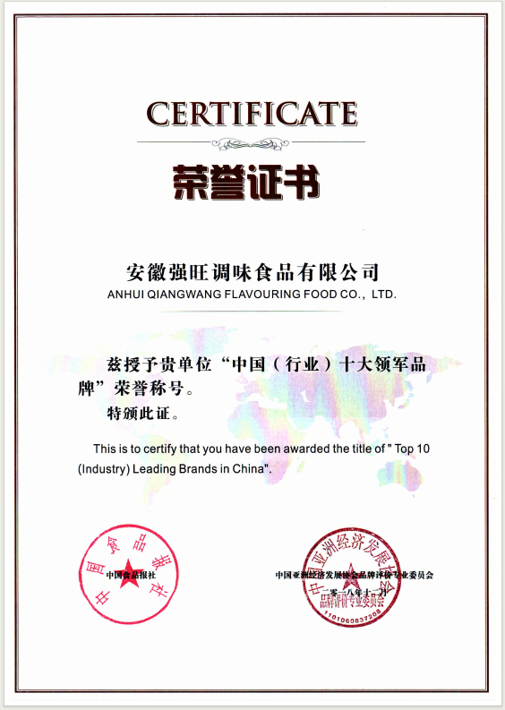 中国（行业）十大领军品牌